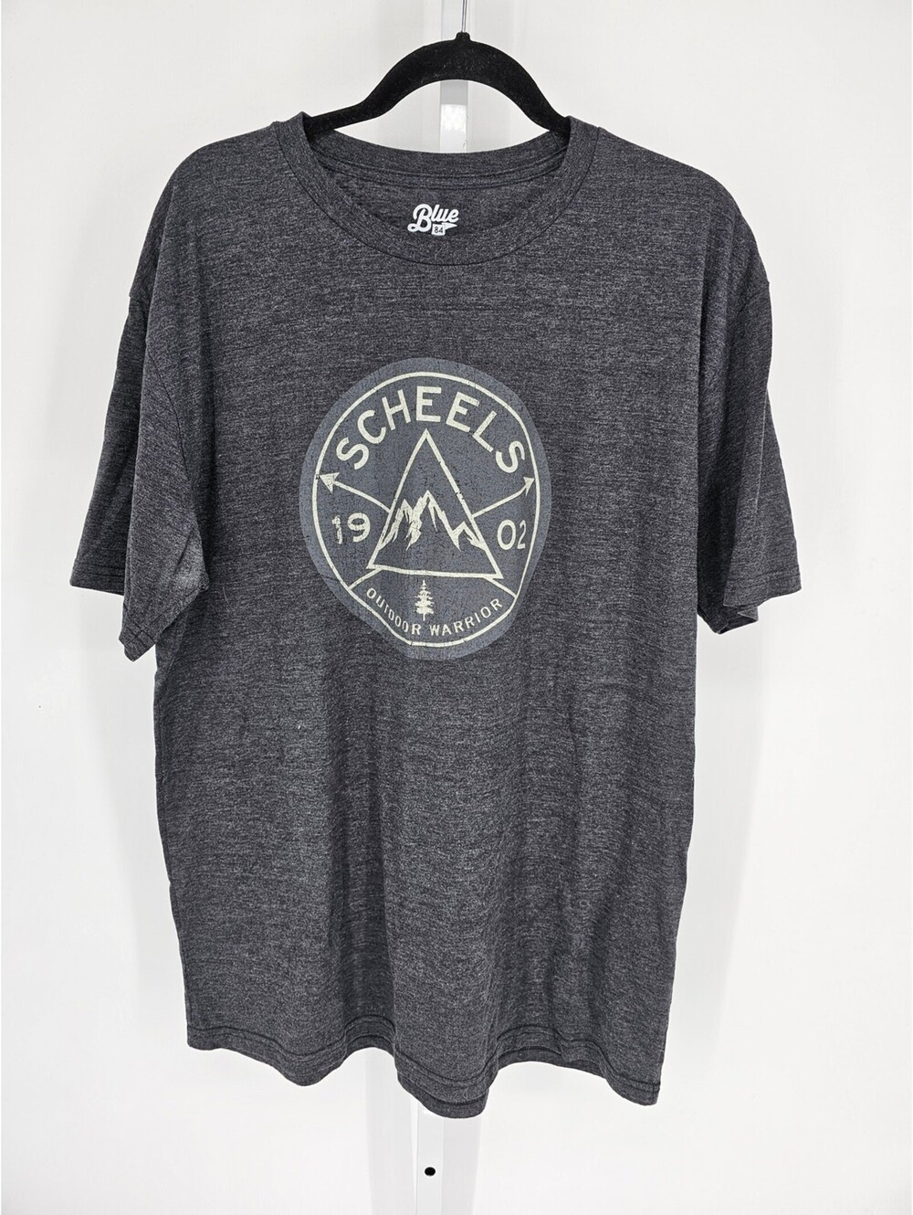 Scheels Blue 84 Women's Gray Logo Graphic Short Sleeve Round Neck Tee Size XXL - Picture 1 of 4